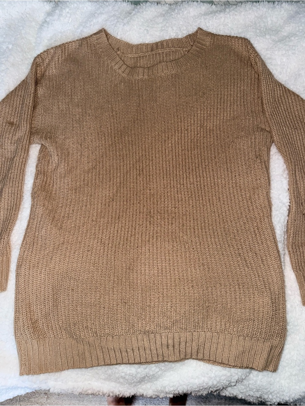 Cozy Camel Knit Sweater